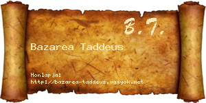 Bazarea Taddeus névjegykártya